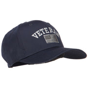 Veteran Silver Flag Embroidered Twill Cap