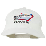 Bon Voyage Ship Embroidered Washed Cap