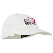 Bon Voyage Ship Embroidered Washed Cap