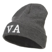 VA Virginia State Embroidered Long Beanie