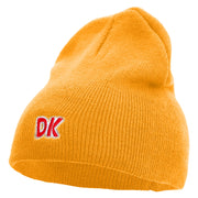 Mario DK Donkey Embroidered 8 inch Acrylic Short Beanie - Gold OSFM