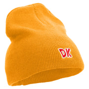 Mario DK Donkey Embroidered 8 inch Acrylic Short Beanie - Gold OSFM