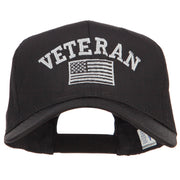 Veteran Silver Flag Embroidered Twill Cap