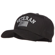 Veteran Silver Flag Embroidered Twill Cap