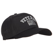 Veteran Silver Flag Embroidered Twill Cap