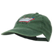 Bon Voyage Ship Embroidered Washed Cap