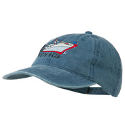 Bon Voyage Ship Embroidered Washed Cap