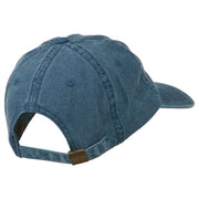 Virginia State Map Embroidered Washed Cotton Cap