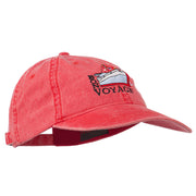 Bon Voyage Ship Embroidered Washed Cap