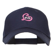 Love Heart Embroidered Cotton Cap