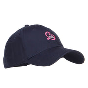 Love Heart Embroidered Cotton Cap