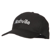 Nashville Embroidered Solid Cotton Pro Style Cap