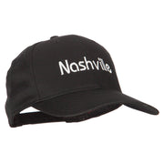 Nashville Embroidered Solid Cotton Pro Style Cap