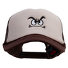 Mario Koomba Face Embroidered Two Tone Polyester 5 Panel Foam Front Mesh Back Cap - Brown-Tan OSFM