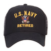 US Navy Retired Military Embroidered Mesh Cap