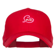 Love Heart Embroidered Cotton Cap