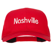 Nashville Embroidered Solid Cotton Pro Style Cap