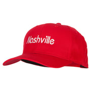 Nashville Embroidered Solid Cotton Pro Style Cap