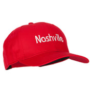 Nashville Embroidered Solid Cotton Pro Style Cap