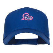 Love Heart Embroidered Cotton Cap