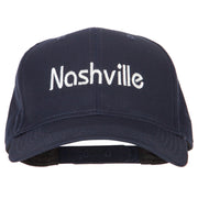 Nashville Embroidered Solid Cotton Pro Style Cap