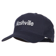 Nashville Embroidered Solid Cotton Pro Style Cap