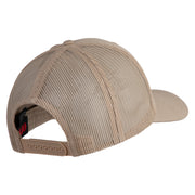 US Navy Retired Military Embroidered Solid Cotton Twill Mesh Prostyle Cap - Khaki OSFM