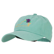 Virginia Dogwood with Map Embroidered Unstructured Washed Cap