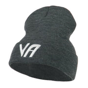 State VA Embroidered Long Beanie