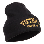 Vietnam Veteran Embroidered Long Beanie