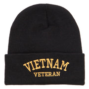 Vietnam Veteran Embroidered Long Beanie