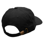 Cheese Embroidered Unstructured Cotton Twill Washed Cap - Black OSFM