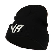 State VA Embroidered Long Beanie