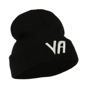 State VA Embroidered Long Beanie