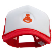 Mario Baby Bowser Embroidered Summer Foam Mesh Trucker Cap - Red-White OSFM