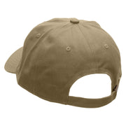 Cheese Embroidered Unstructured Cotton Twill Washed Cap - Khaki OSFM