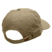 Cheese Embroidered Unstructured Cotton Twill Washed Cap - Khaki OSFM