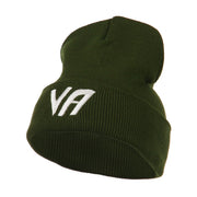 State VA Embroidered Long Beanie