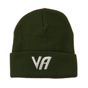 State VA Embroidered Long Beanie