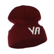 State VA Embroidered Long Beanie