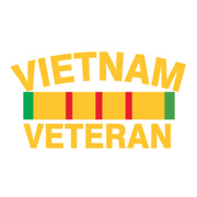 Vietnam Veteran Badge with Letters Heat Transfers Sticker