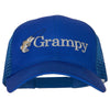 Fishing Grampy Embroidered Solid Cotton Mesh Pro Cap