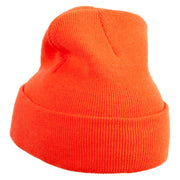 Mario Baby Bowser Embroidered 12 Inch Long Knitted Beanie - Orange OSFM