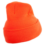 Mario Baby Bowser Embroidered 12 Inch Long Knitted Beanie - Orange OSFM