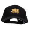 Classic Wagon New Big Size Trucker Mesh Cap - Black OSFM