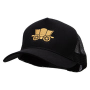 Classic Wagon New Big Size Trucker Mesh Cap - Black OSFM