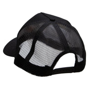 Classic Wagon New Big Size Trucker Mesh Cap - Black OSFM