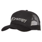 Fishing Grampy Embroidered Solid Cotton Mesh Pro Cap