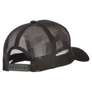 Fishing Grampy Embroidered Solid Cotton Mesh Pro Cap