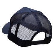 Classic Wagon New Big Size Trucker Mesh Cap - Navy OSFM